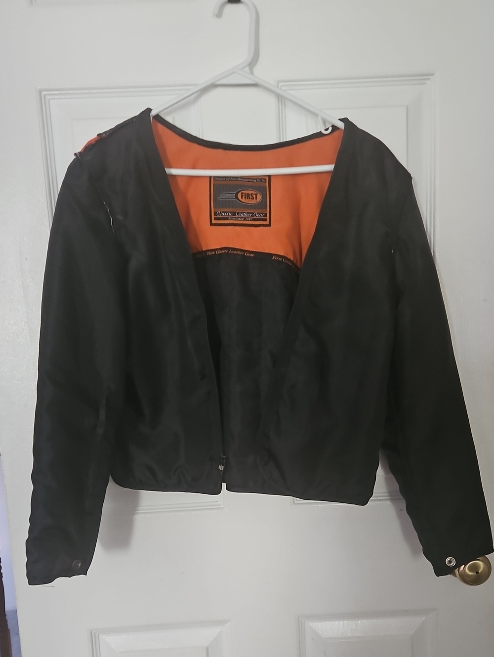 First Classics Women's Leather Motorcycle Jacket Sz M - Picture 6 of 12